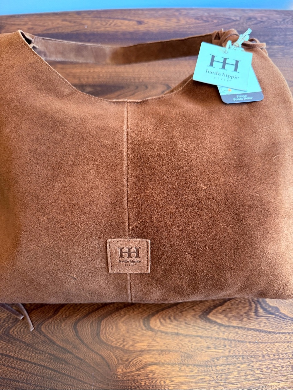 Haute Hippie Suede Fringe Hobo in Cognac Brown - Picture 5 of 12